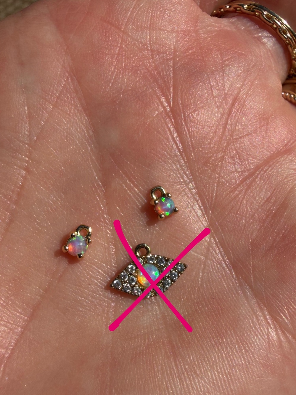 Opal charms (only the 2 to tiny ones)